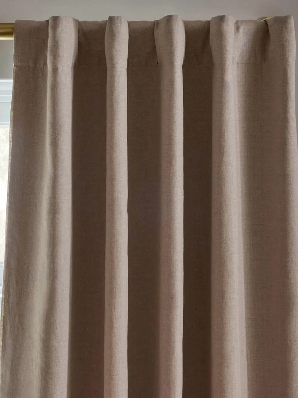 NWOT Quince European Linen True Blackout Curtain - Single Panel (Dark Flax)